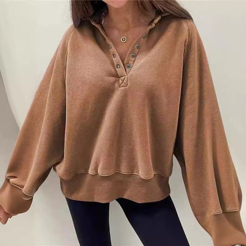 Sporty Drop-Shoulder Pullover Jacket for Women