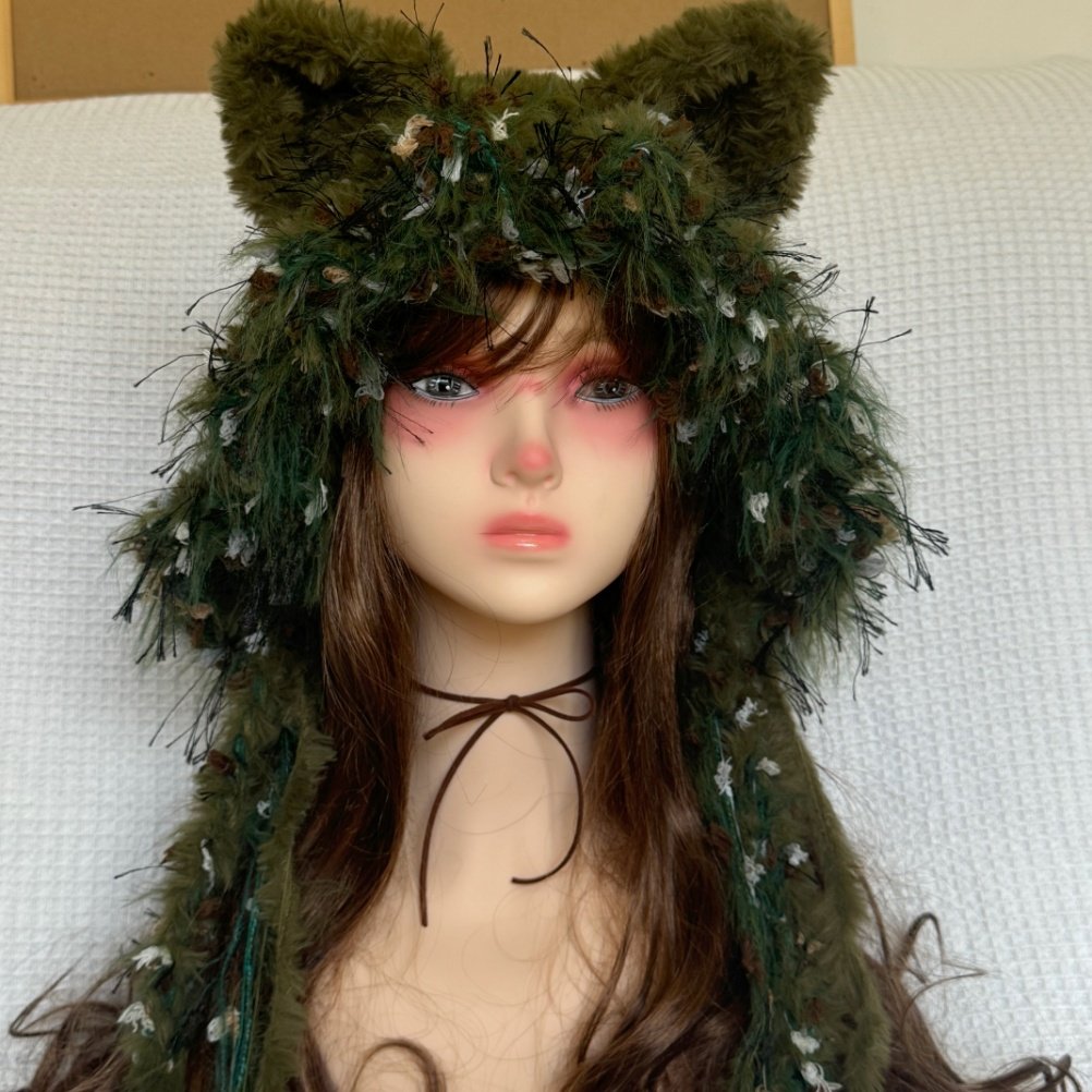 Warm Plush Cat Ear Hat for Women