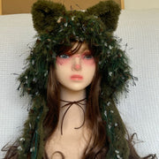 Warm Plush Cat Ear Hat for Women