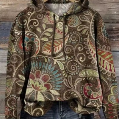 Women's Fashionable Printed Hoodie