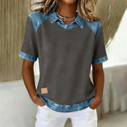 Trendy Patchwork Shirt
