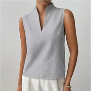Personalized Chic Slim-fit V-neck Top