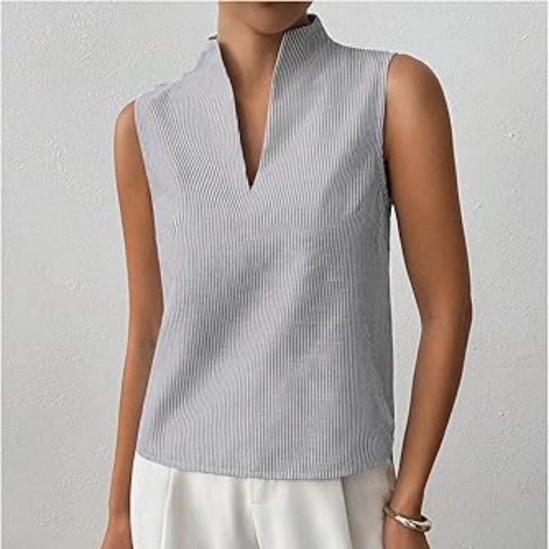 Personalized Chic Slim-fit V-neck Top