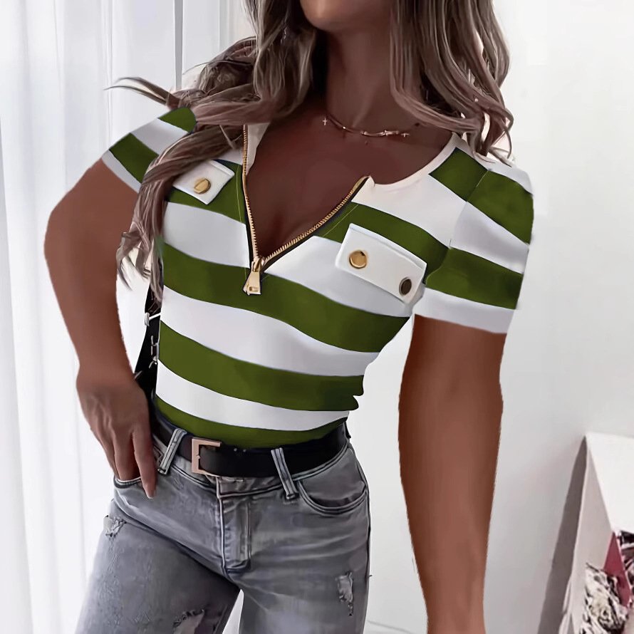 Slim Fit Color Block Top