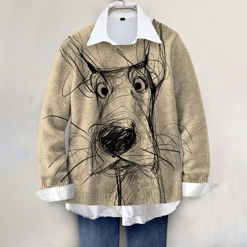 Cozy Printed Raglan Long-Sleeve Sweatshirt