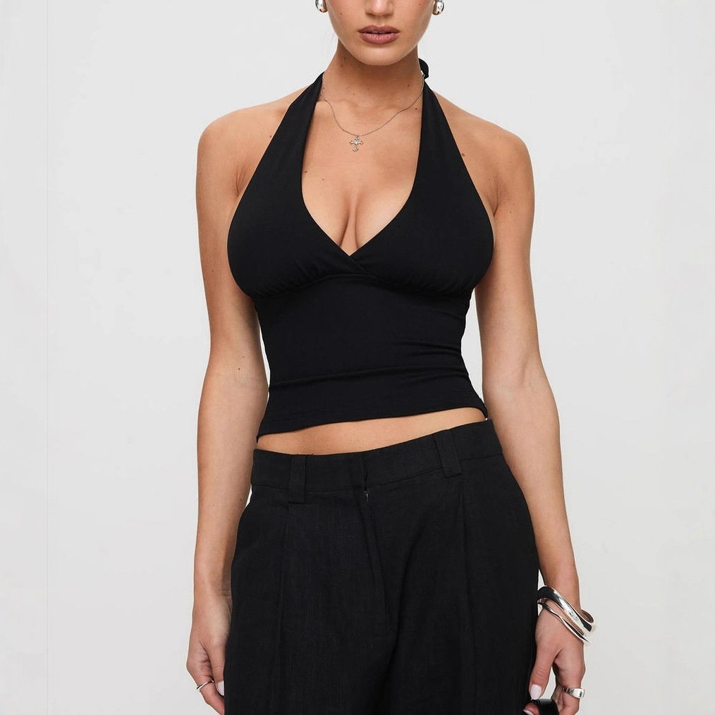 Sexy Deep V-Neck Backless Camisole for Women