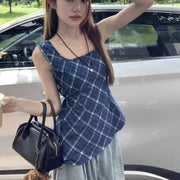 Chic Plaid Cami Top