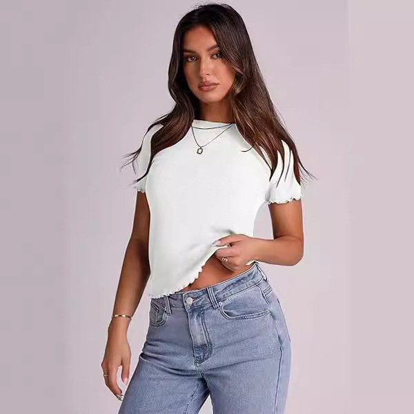 Slim Fit Short Sleeve Crew Neck Top
