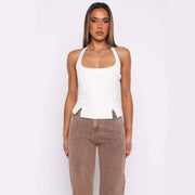 Halter Neck Women's Top - Slim Fit Street Fashion