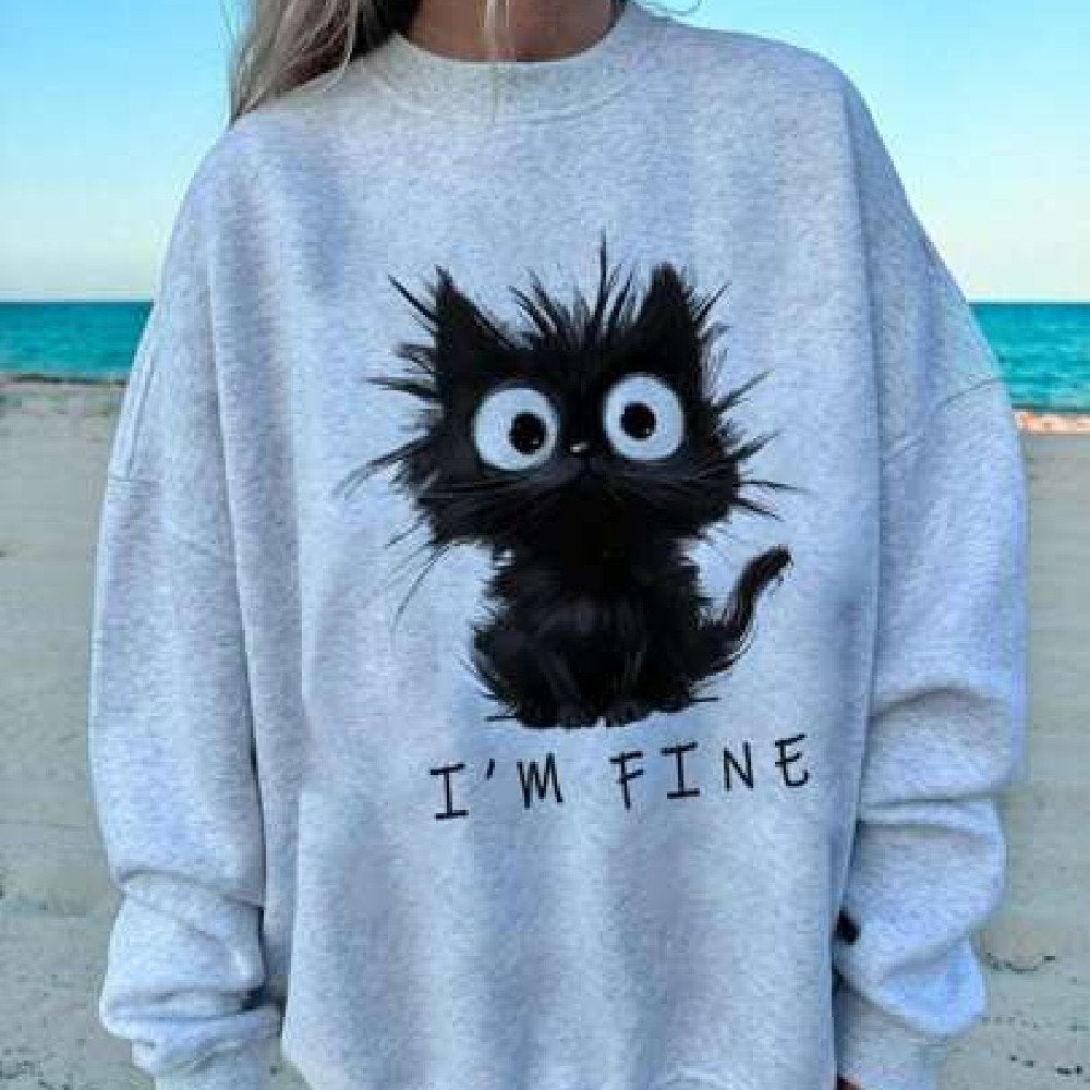 Cozy Heart-Printed Hoodie for Women