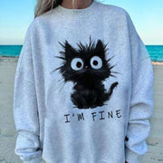 Cozy Heart-Printed Hoodie for Women
