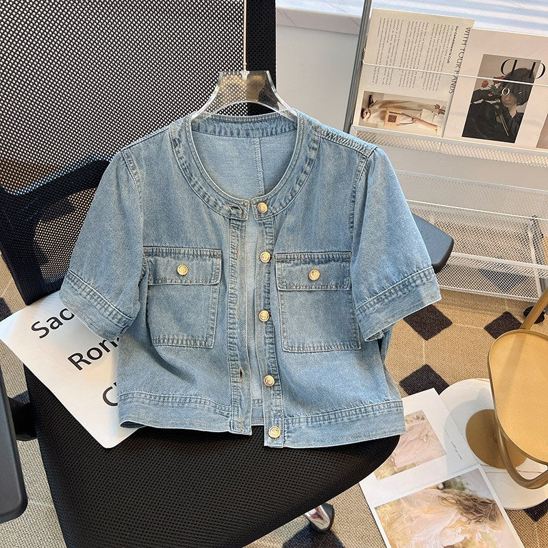 Slim Fit Denim Top