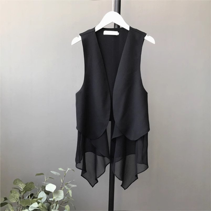 Slip-On Chiffon Vest for Women
