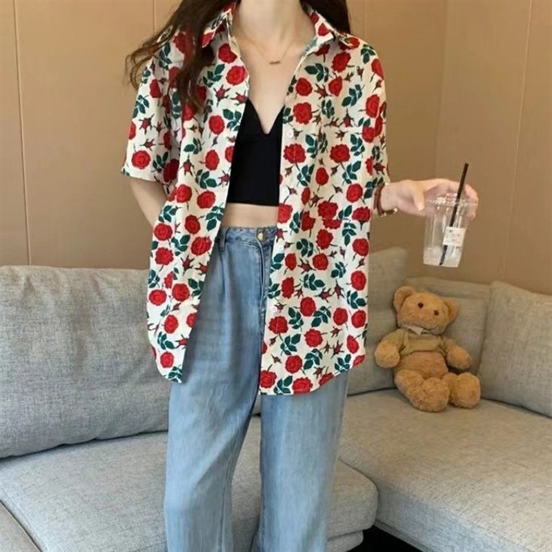 Floral Print Korean Top