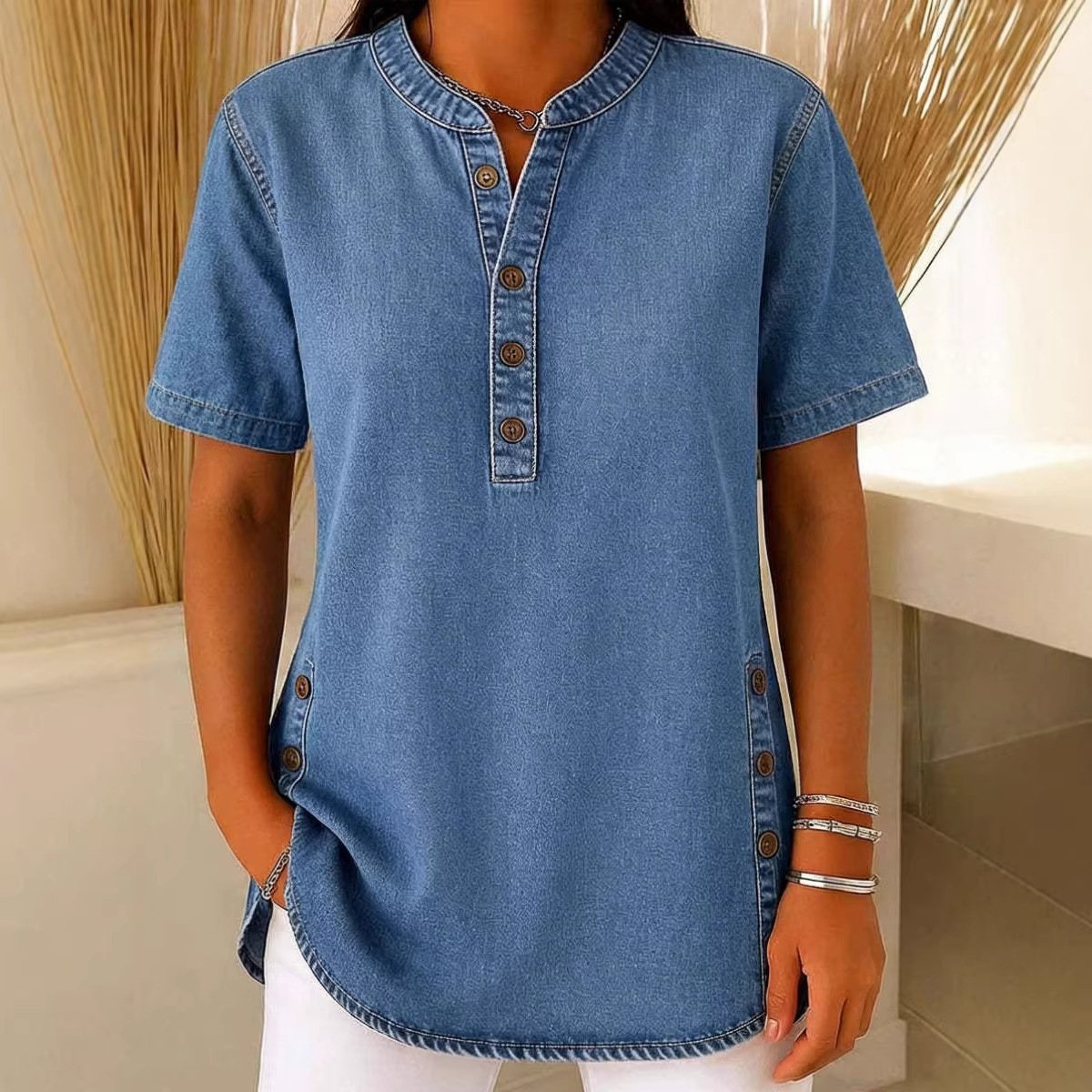 Casual V-Neck Top