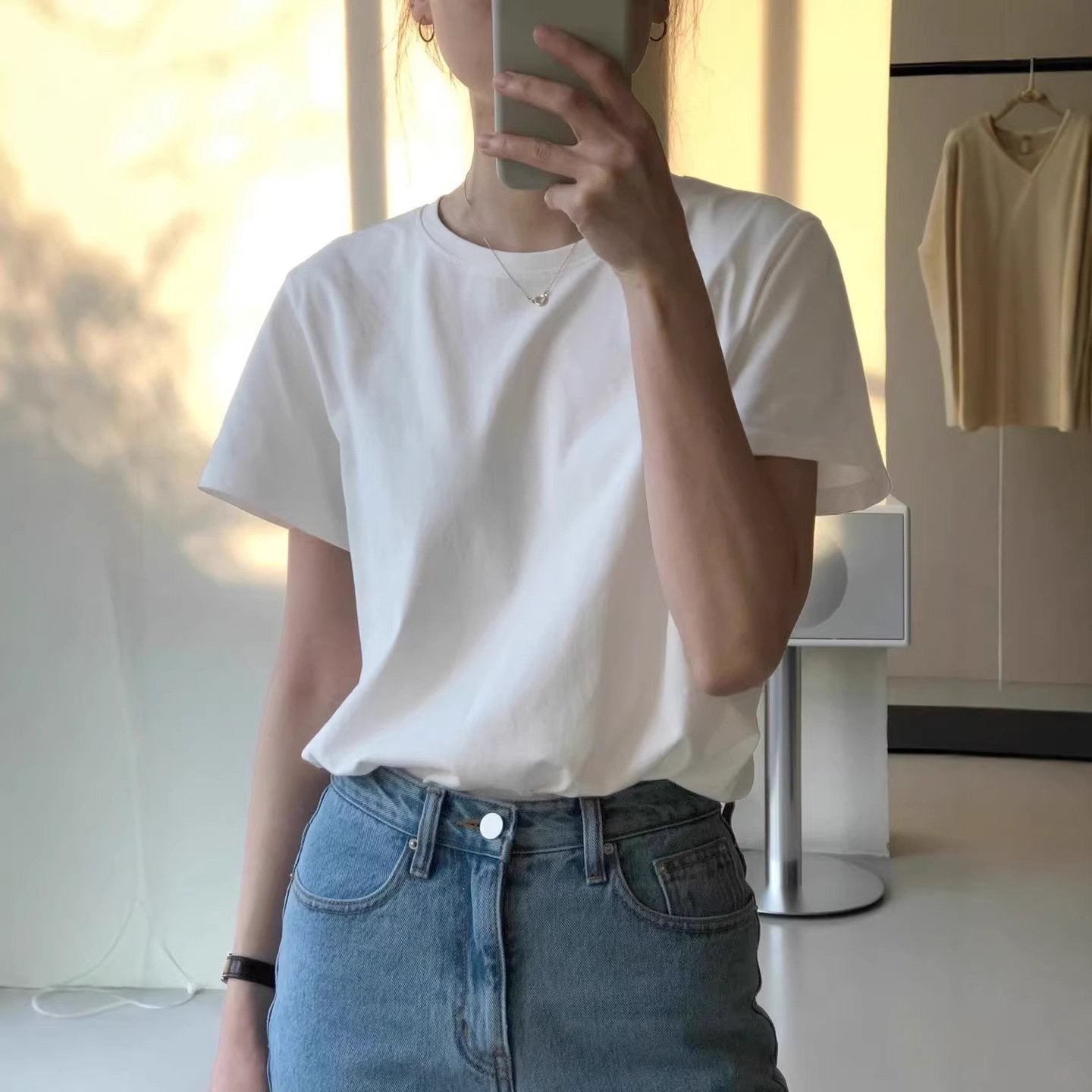 Loose Fit Crew Neck Top for Women