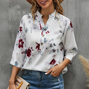 Floral Casual Top - Women's Short-Sleeved Shirts