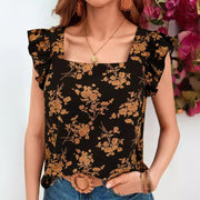 Ruffled Short-sleeve Top for Women