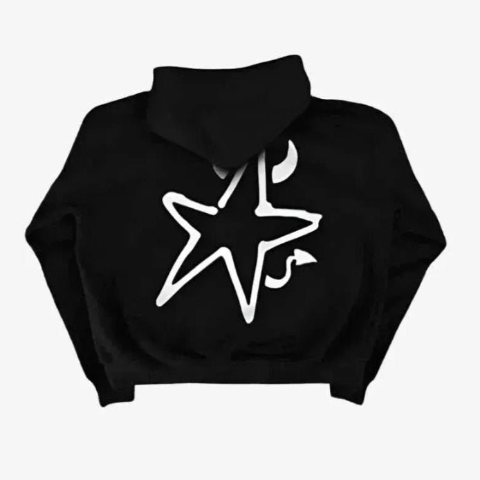 Floral Cardigan Hoodie for Women - Dark Letter Print
