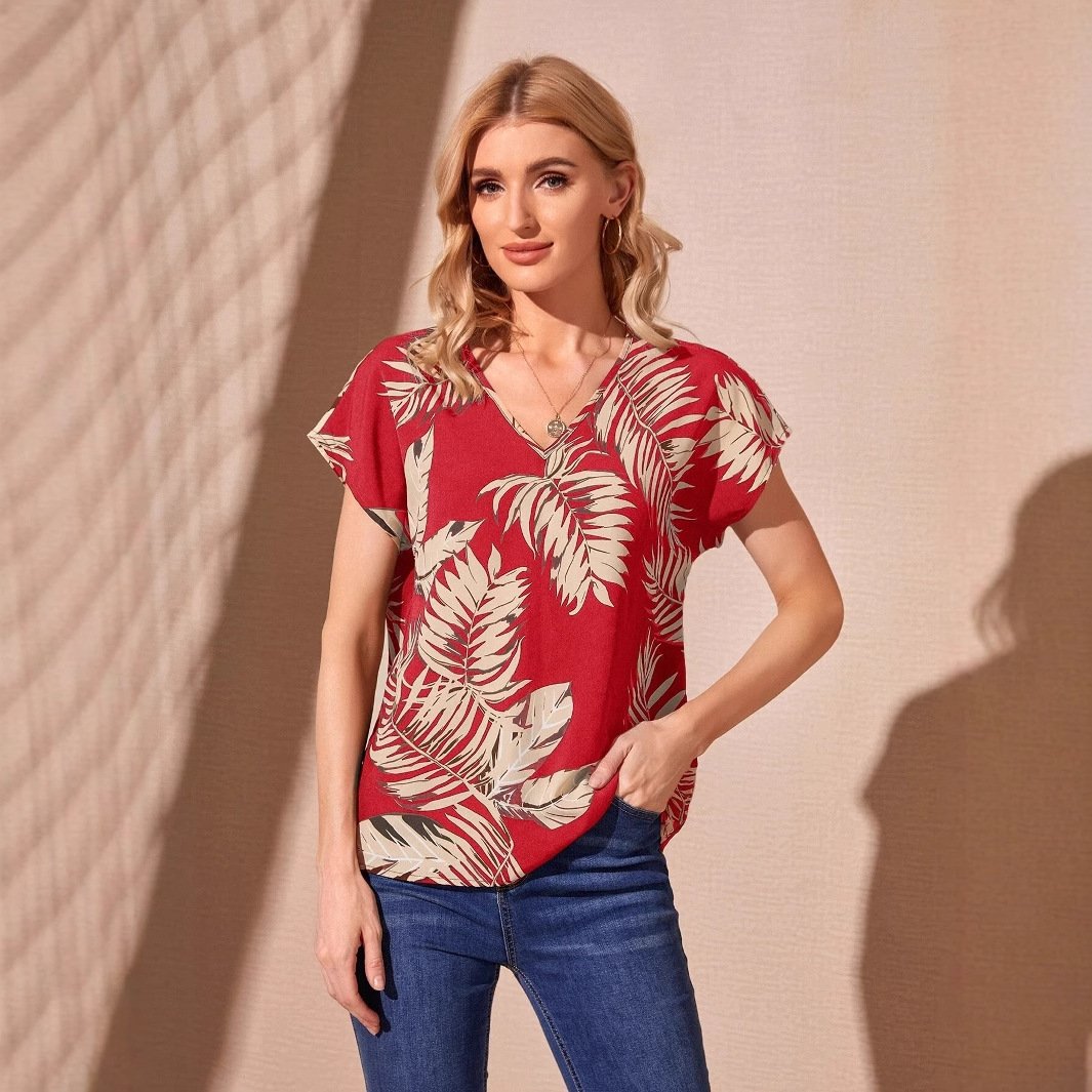 Vibrant V-neck Top