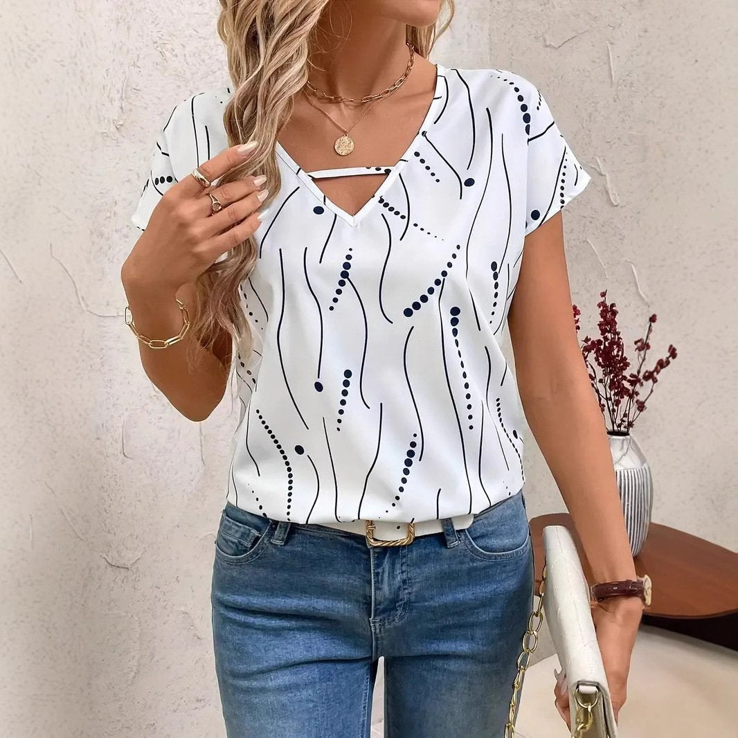 Elegant V-Neck Top