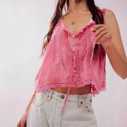 Slim Fit Lace Vest Top
