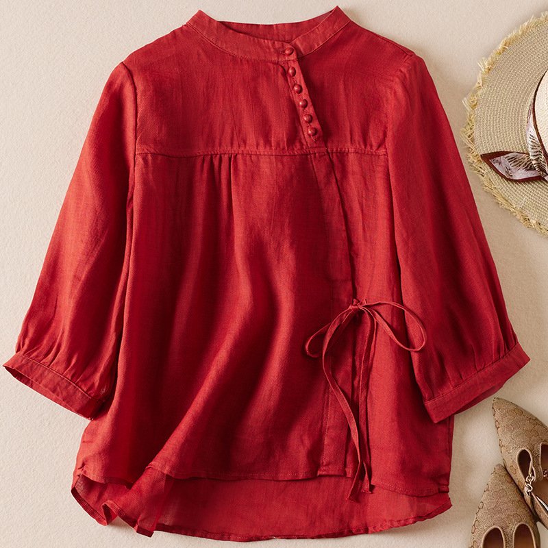 Loose-Fit Summer Pullover Shirt for Women