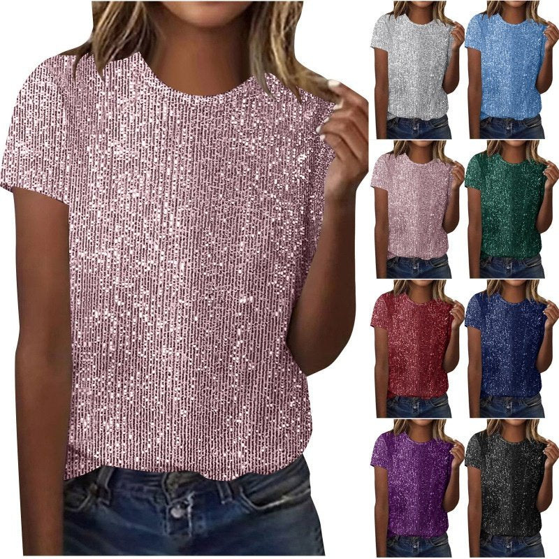 Sequin Commuter Top for Women - Loose Fit & Comfortable