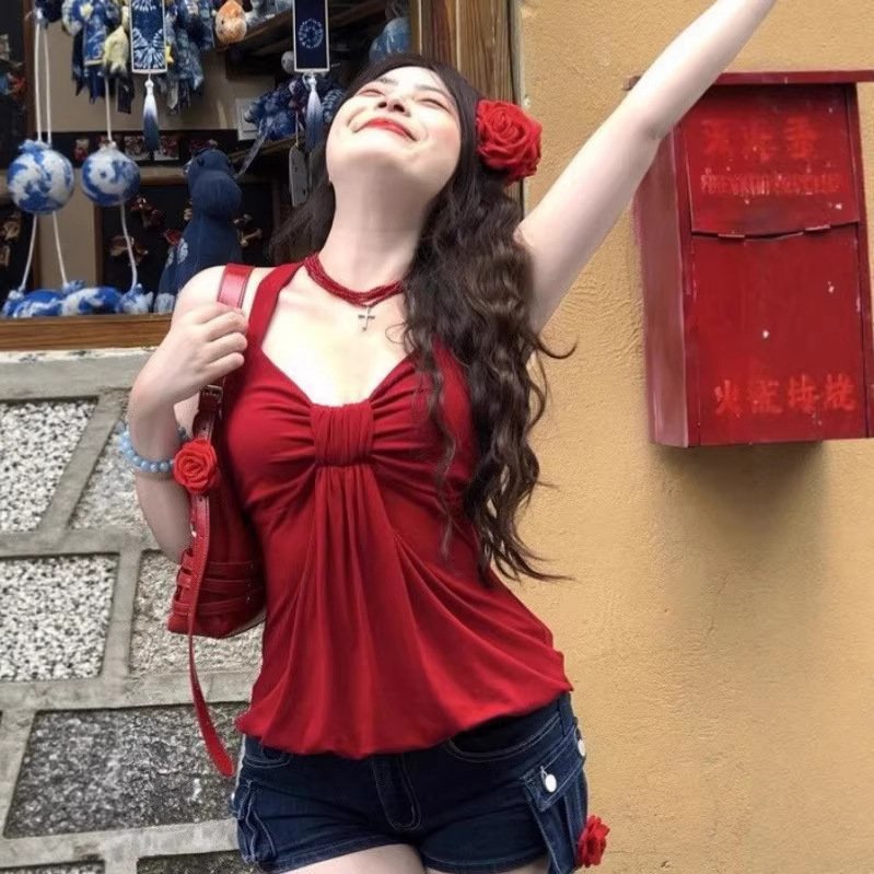 Sexy V-Neck Camisole for Women - Seductive American Style