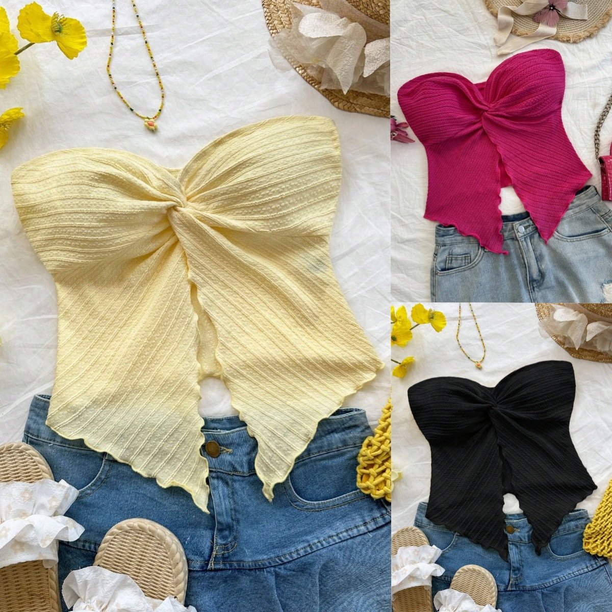Sexy Midriff Tube Tops for Women