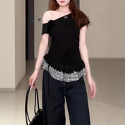 Chic Korean Patchwork Top for Women