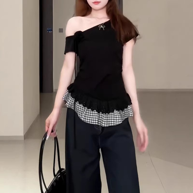 Chic Korean Patchwork Top for Women