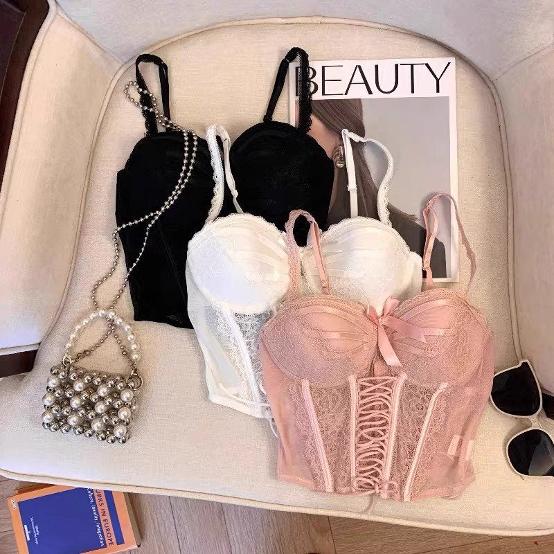 Sexy Lace Camisole with Chest Pads and Straps