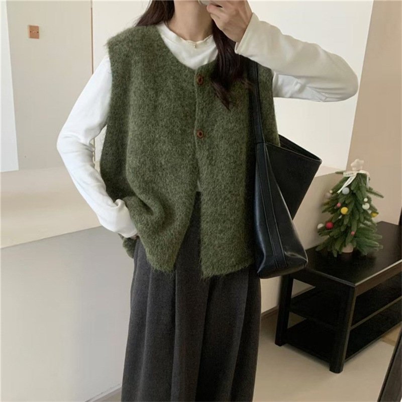 Casual Layered Knit Vest for Women