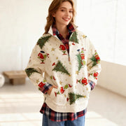 Cozy Long-Sleeve Zip-Up Sweatshirt for Women