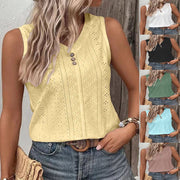 Casual Round Neck Tank Top T-Shirt for Women