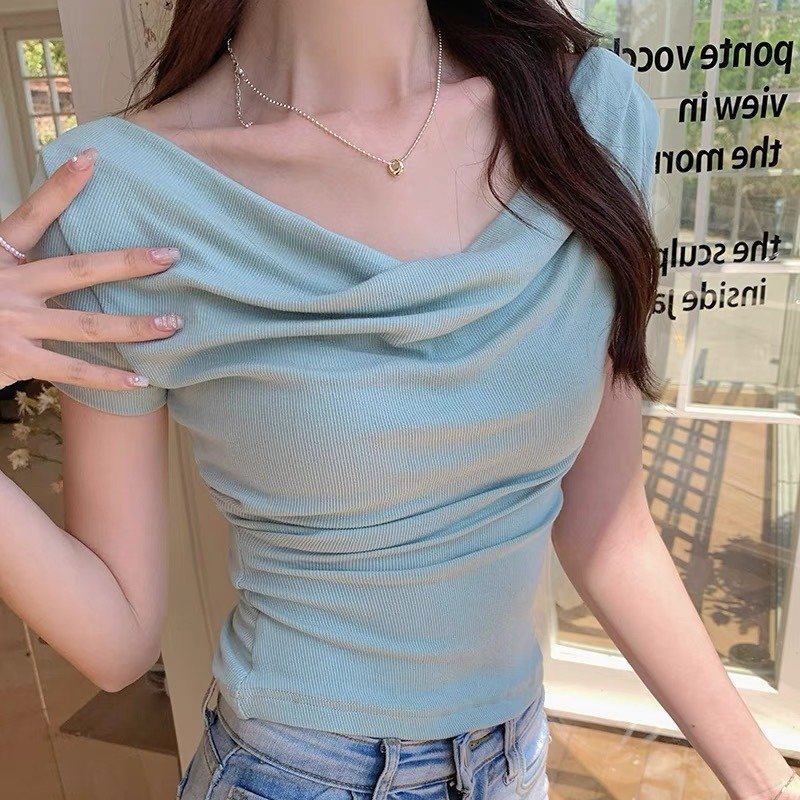 Women's Short-Sleeved One-Piece Top
