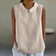 Vintage Black Sleeveless Top for Women