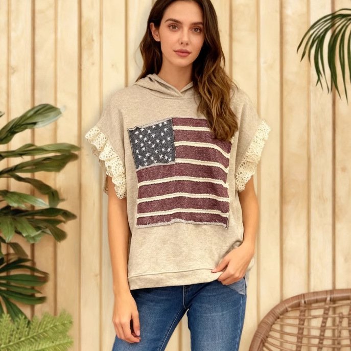 Casual Patchwork Pullover Hoodie for Women