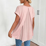 Slim Fit V-Neck Short Sleeve Top for Women