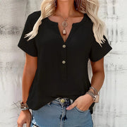 Loose-Fit Women's Casual Shirt - Solid Color Options