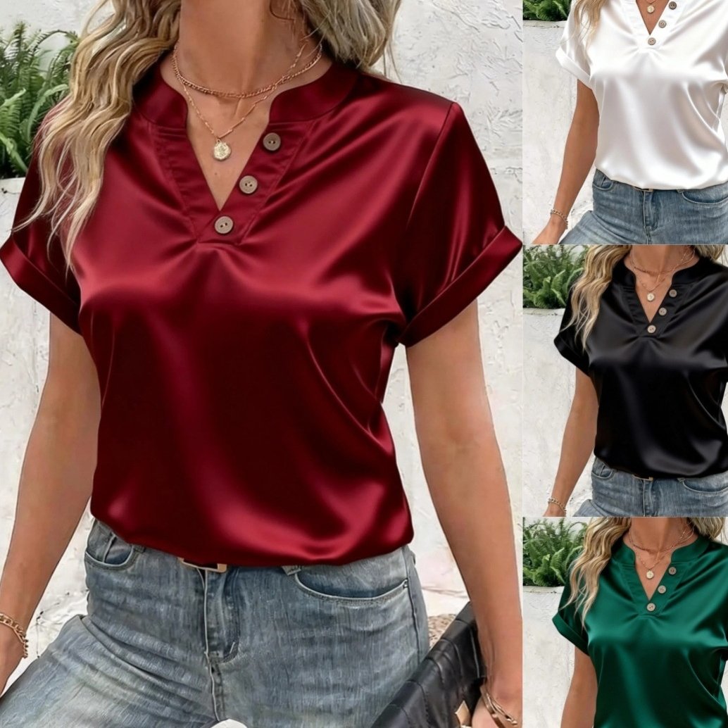 Loose-Fit V-Neck Women's Shirt