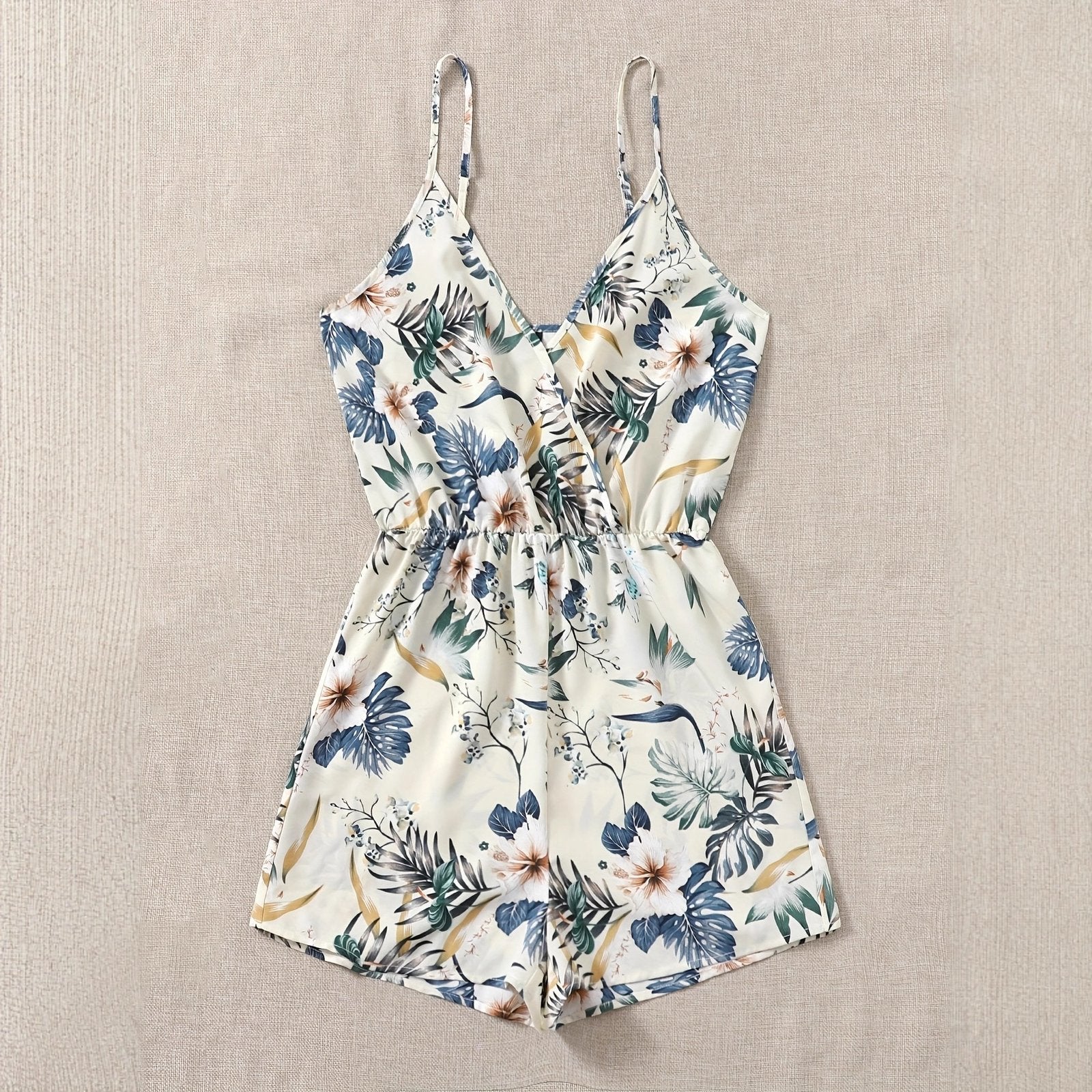 Adjustable Floral Jumpsuit for Women