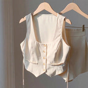 Apricot Sleeveless Vest for Women