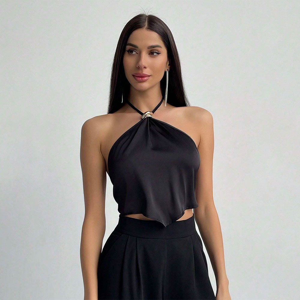 Sexy Backless Halter Neck Tank Top for Women