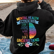 Mental Awareness Hoodie for Women - Abstract Design