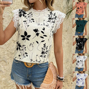 Floral Lace Patchwork Sleeveless Top