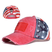 Ripped Embroidered Baseball Cap for Women