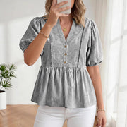 Striped V-Neck Top