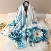 Luxurious Brocade Sun Scarf for Summer Protection